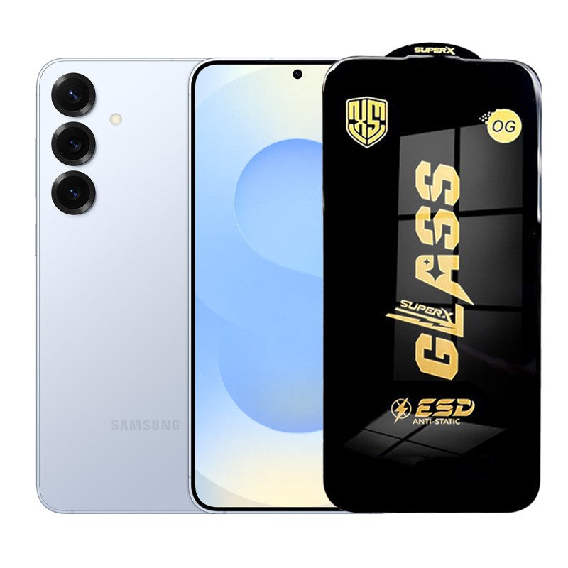 Folie de Protectie pentru Samsung Galaxy S25 Plus, Vivimall, Sticla Securizata ESD, Margini Negre, Rezistenta la Zgirieturi, Antistatica, 0.35 mm, Transparenta - vivimall.ro