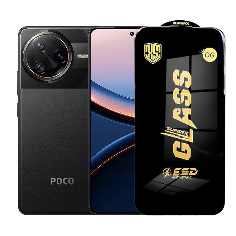 Folie de Protectie pentru Xiaomi Poco F7 Ultra, Vivimall, Sticla Securizata ESD, Margini Negre, Rezistenta la Zgirieturi, Antistatica, 0.35 mm, Transparenta - vivimall.ro