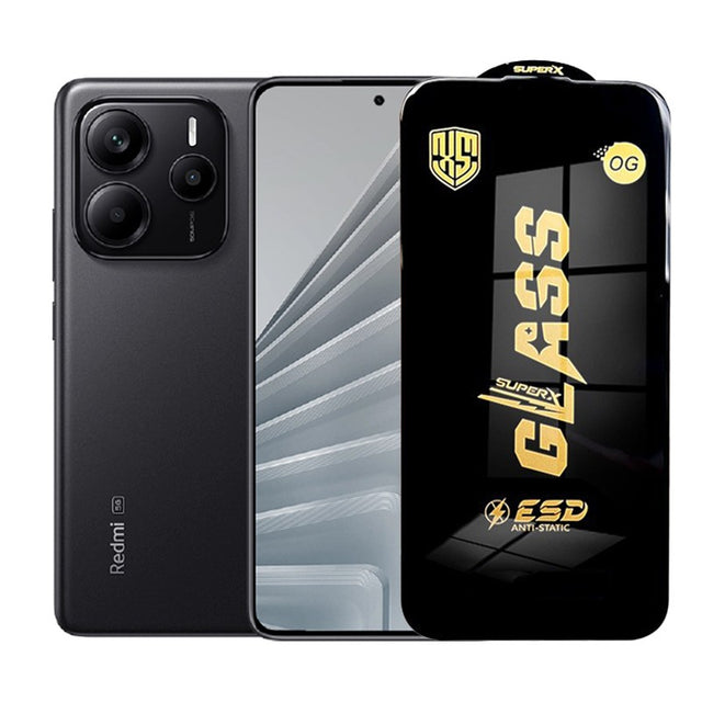 Folie de Protectie pentru Xiaomi Redmi Note 14, Vivimall, Sticla Securizata ESD, Margini Negre, Rezistenta la Zgirieturi, Antistatica, 0.35 mm, Transparenta - vivimall.ro