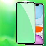 Folie de Sticla Securizata pentru Apple iPhone 15, Vivimall, Lumina Verde Anti-Blue Ray, Auto-Aplicare, Protectie Completa 9D, Verde - vivimall.ro