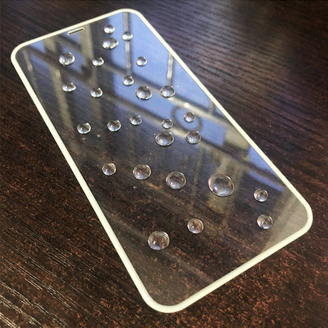 Folie de Sticla Securizata pentru Apple iPhone 15, Vivimall, Luminous, Margine Fosforescenta Neon din Silicon, Mat, Anti-Amprenta, Protectie Completa, 9H, Alb - vivimall.ro