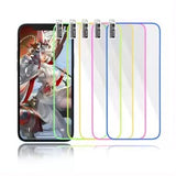 Folie de Sticla Securizata pentru Apple iPhone 15, Vivimall, Luminous, Margine Fosforescenta Neon din Silicon, Mat, Anti-Amprenta, Protectie Completa, 9H, Alb - vivimall.ro