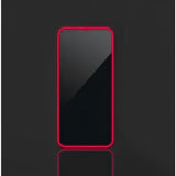 Folie de Sticla Securizata pentru Apple iPhone 15, Vivimall, Luminous, Margine Fosforescenta Neon din Silicon, Mat, Anti-Amprenta, Protectie Completa, 9H, Roz - vivimall.ro