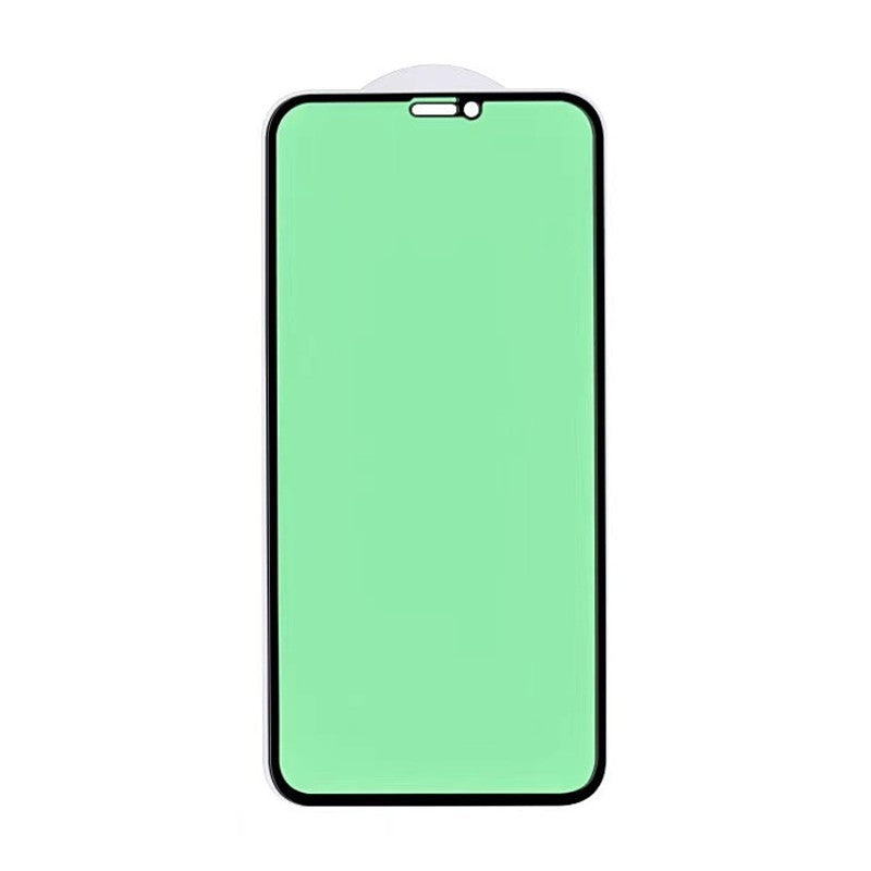 Folie de Sticla Securizata pentru Apple iPhone 15 Plus, Vivimall, Lumina Verde Anti-Blue Ray, Auto-Aplicare, Protectie Completa 9D, Verde - vivimall.ro