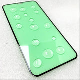 Folie sticlă iPhone 15 Pro cu filtru verde Anti Blue Ray, protecție 9D, aplicare pe ecran