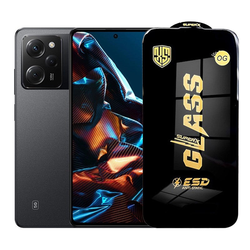 Folie de Protectie pentru Xiaomi Poco X5 Pro, Vivimall, Sticla Securizata ESD, Margini Negre, Rezistenta la Zgirieturi, Antistatica, 0.35 mm, Transparenta - vivimall.ro