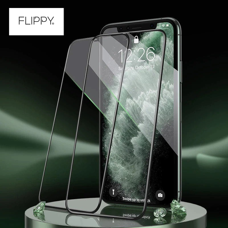 Folie ecran Flippy pentru iPhone 14 Pro, Sticla ESD, Top Glass, Anti-static, Negru - vivimall.ro