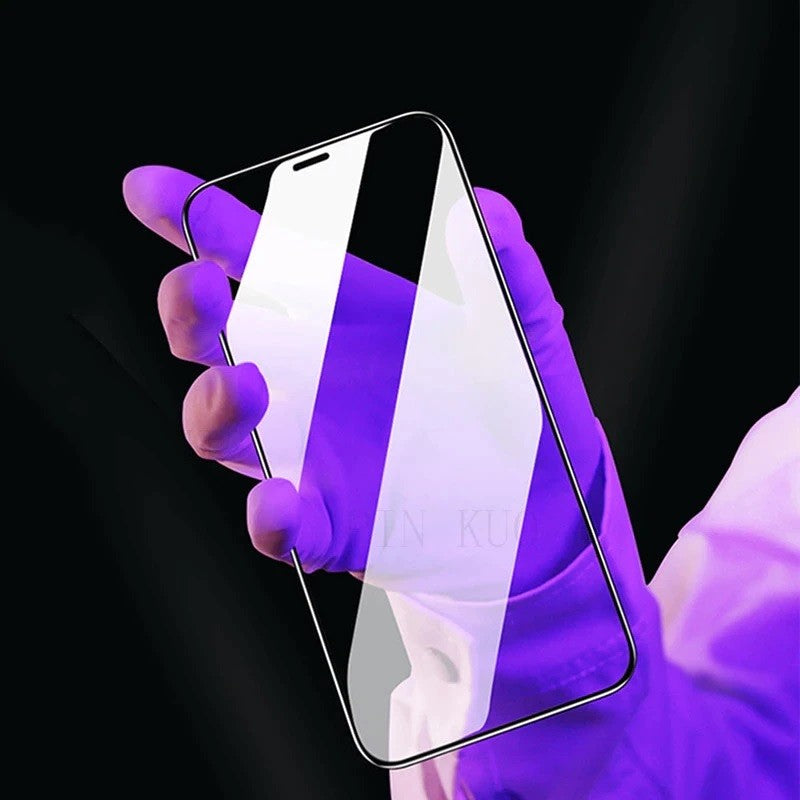 Folie ecran Vivimall pentru iPhone 13 / 13 Pro/ 14, Sticla ESD, Top Glass, Anti-static, Negru - vivimall.ro