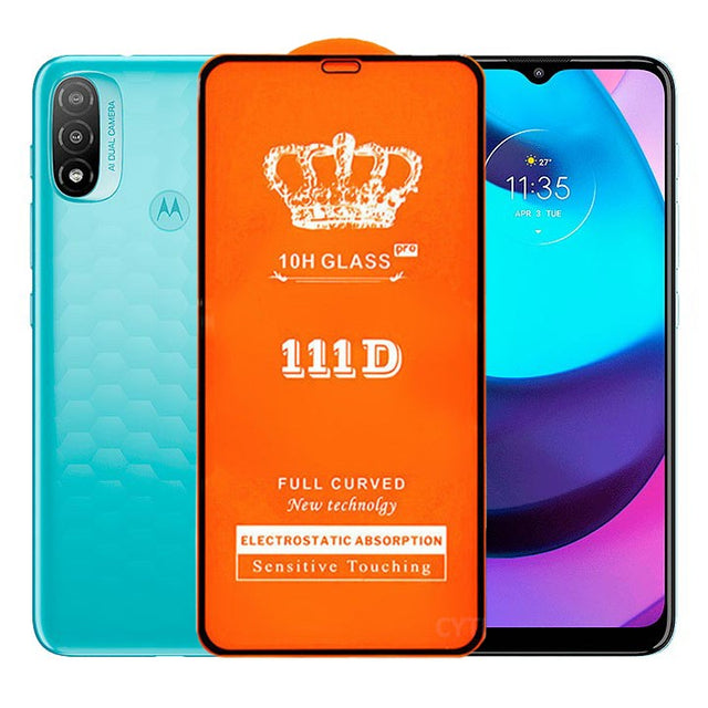 Folie Securizata pentru Motorola Moto E20, Flippy, Sticla de Protectie Compatibila cu Motorola Moto E20, Full Cover 111D, 10H GLASS, Margini Negre, Transparenta - vivimall.ro