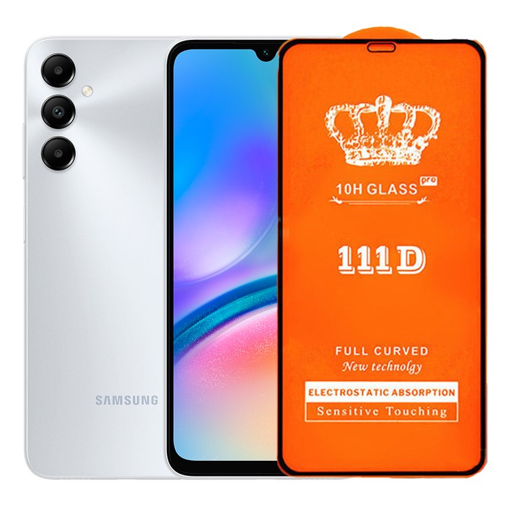 Folie Securizata pentru Samsung Galaxy A05S, Vivimall, Sticla de Protectie Compatibila cu Samsung Galaxy A05S, Full Cover Series 111D, 10H GLASS, Margini Negre, Transparent - vivimall.ro