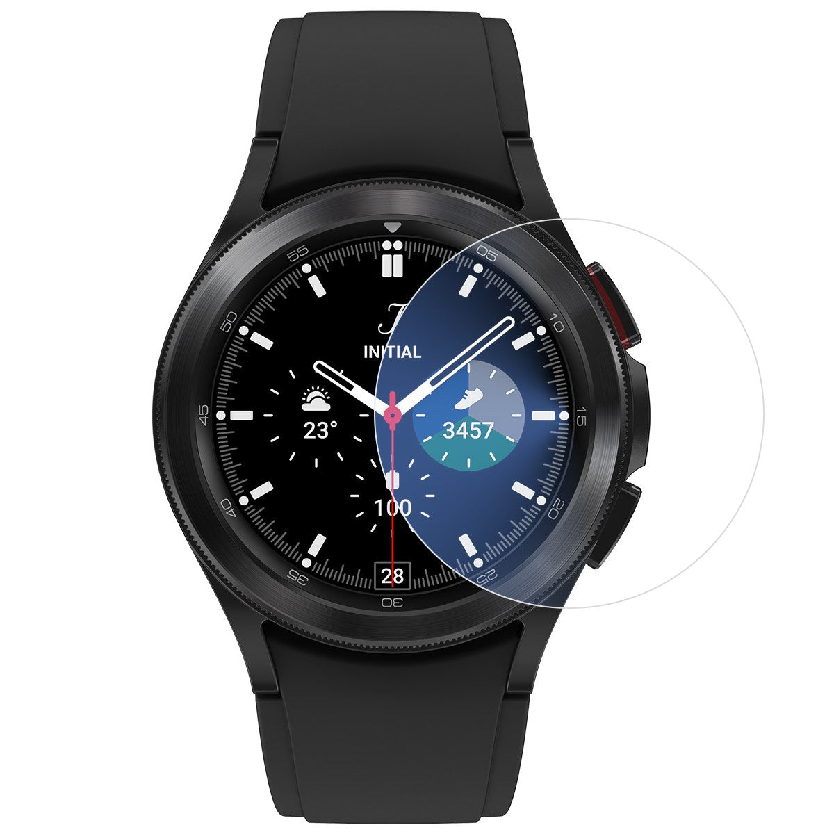 Folie Securizata pentru Samsung Galaxy Watch4 Classic 46mm, Vivimall, Sticla de Protectie Compatibila cu Samsung Galaxy Watch4 Classic46MM, Sticla Securizata 2.5 D, Transparent - vivimall.ro