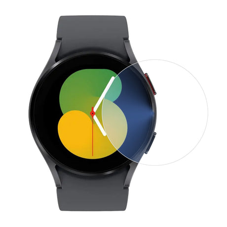 Folie sticlă securizată 2.5D pentru Samsung Galaxy Watch5 40mm, transparentă, vedere frontală pe ceas