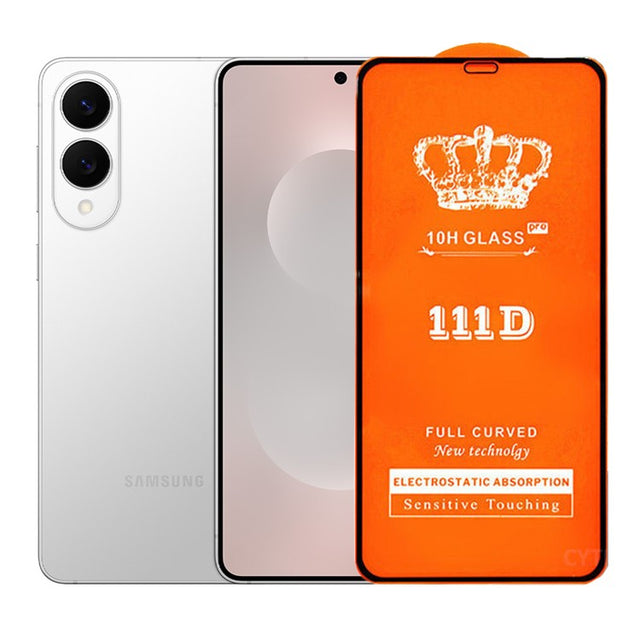 Folie Securizata pentru Samsung S25 Edge, Vivimall, Sticla de Protectie Compatibila cu Samsung S25 Edge, Full Cover 111D, 10H GLASS, Margini Negre, Transparenta - vivimall.ro