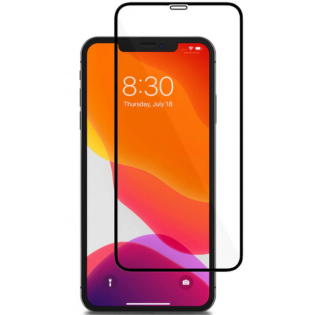 Folie Sticla Securizata pentru Apple iPhone 11 Pro, 9H, Transparenta HD, Full Face, Negru - vivimall.ro