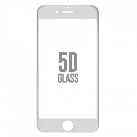 Folie Sticla Apple iPhone 7 4D/5D Alb - vivimall.ro