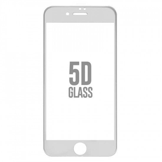 Folie Sticla Apple iPhone 7 Plus 4D/5D Alb - vivimall.ro