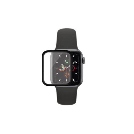Folie Sticla Apple Watch Series 4/5 44 mm adeziv pe margine Negru - vivimall.ro