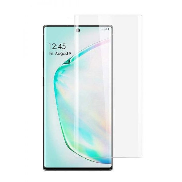 Folie Sticla Securizata Flippy, 9H, Transparenta HD, pentru pentru Curbata compatibila cu Samsung Galaxy Note 10 Plus, Transparent - vivimall.ro