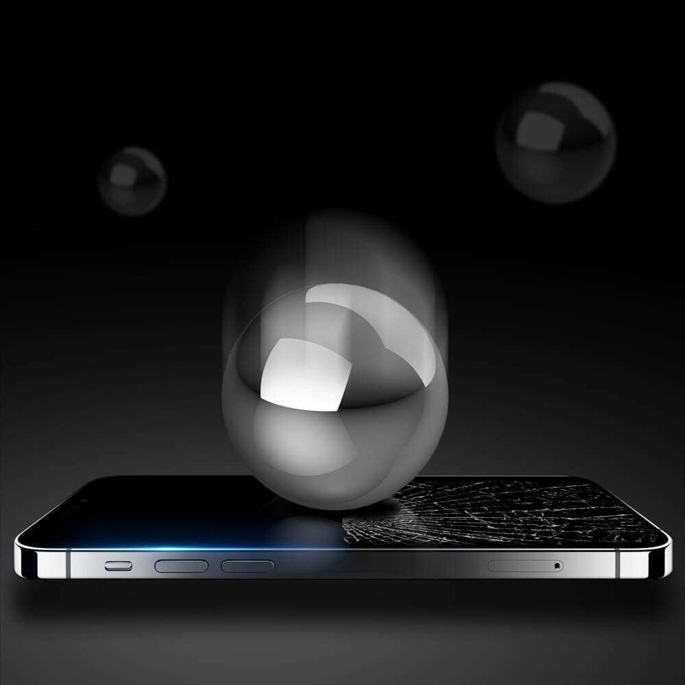 Folie Sticla Vivimall pentru iPhone 15, Transparenta HD, 9H, 111D, Margini negre - vivimall.ro