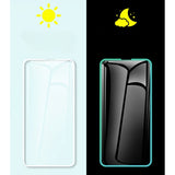 Folie Sticla Securizata Flippy,  Luminous, compatibila cu Apple iPhone 14 Pro Max, Margine fosforescenta verde - vivimall.ro