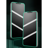 Folie Sticla Securizata Flippy,  Luminous, compatibila cu Apple iPhone 11, Margine fosforescenta verde - vivimall.ro
