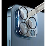 Folie Sticla pentru Camera, compatibila cu Apple iPhone 14 Pro / 14 Pro Max, Transparent cu margini negre - vivimall.ro