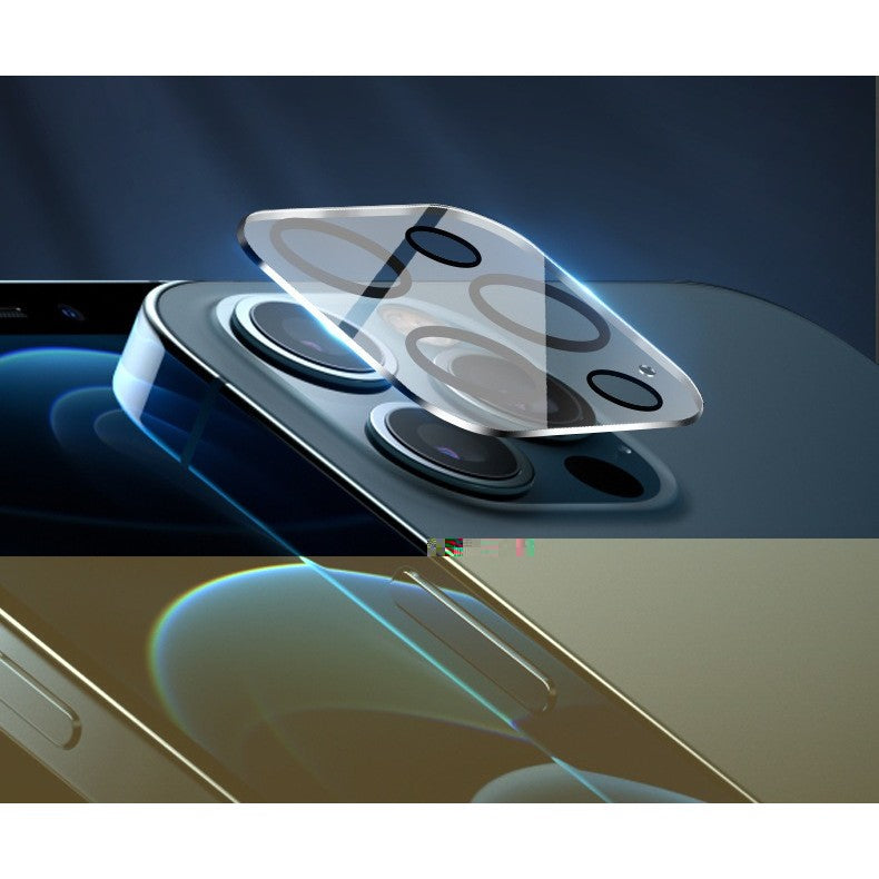 Folie Sticla pentru Camera, compatibila cu Apple iPhone 14 Pro / 14 Pro Max, Transparent cu margini negre - vivimall.ro