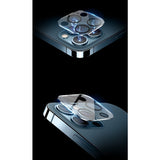 Folie Sticla pentru Camera, compatibila cu Apple iPhone 14 Pro / 14 Pro Max, Transparent cu margini negre - vivimall.ro