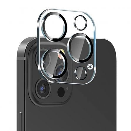 Folie Sticla pentru Camera, compatibila cu Apple iPhone 14 Pro / 14 Pro Max, Transparent cu margini negre - vivimall.ro