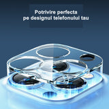 Folie Sticla pentru Camera Apple iPhone 15 / 15 Plus, Transparenta - vivimall.ro