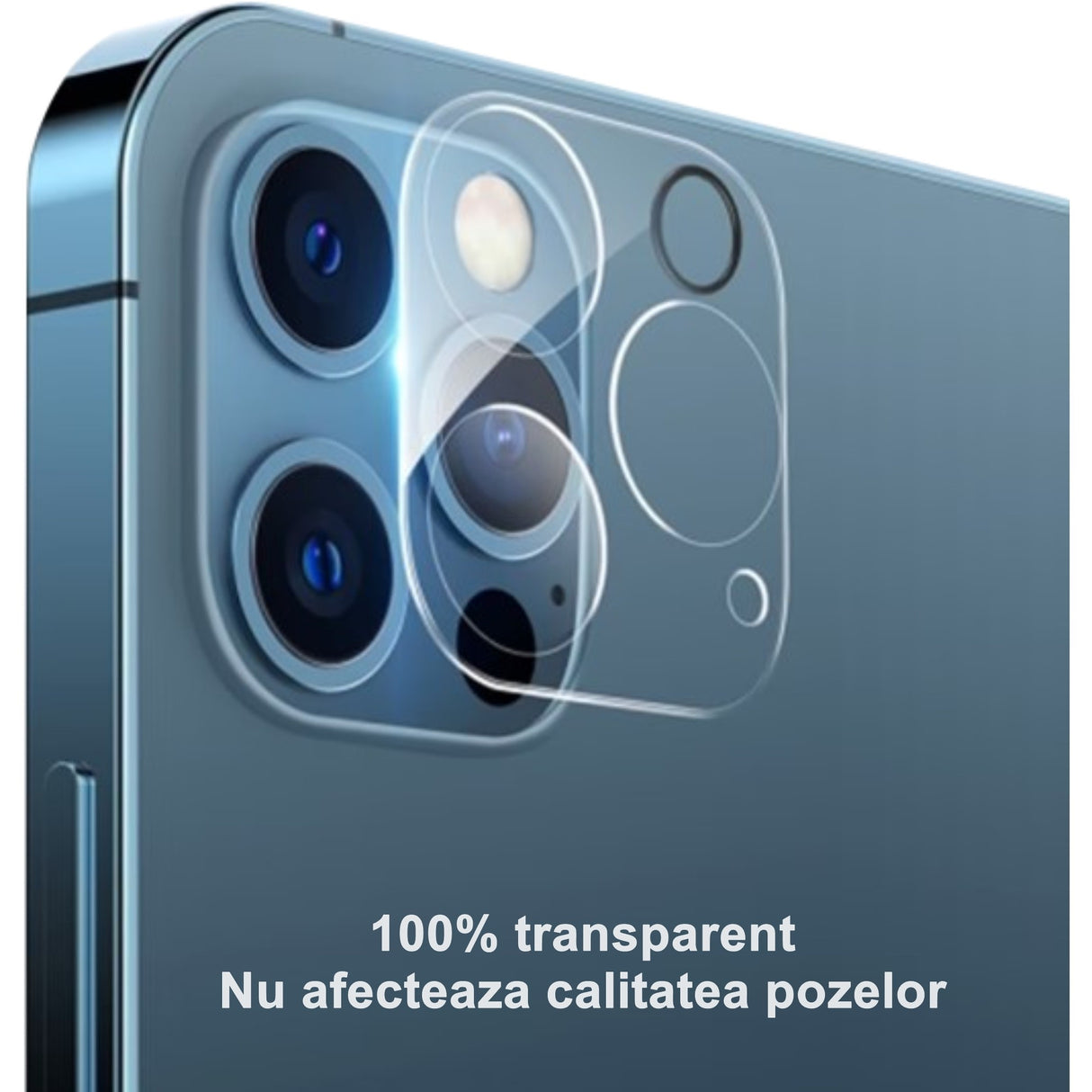 Folie Sticla pentru Camera Apple iPhone 15 / 15 Plus, Transparenta - vivimall.ro