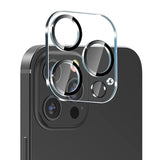 Folie Sticla pentru Camera, compatibila cu Apple iPhone 15 Pro / 15 Pro Max, Full Glue Negru - vivimall.ro