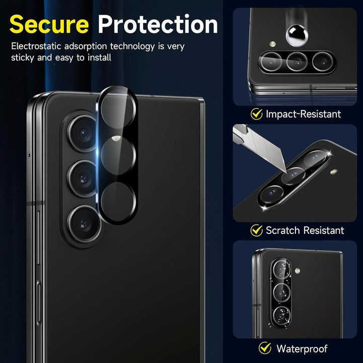 Folie Sticla pentru Camera, Vivimall, Pentru Samsung Galaxy Z Flip 6, 3D, Transparent - vivimall.ro
