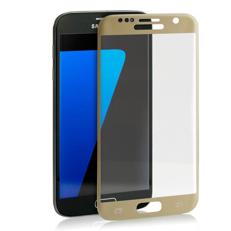 Folie Sticla Samsung Galaxy S7 4D/5D Auriu - vivimall.ro