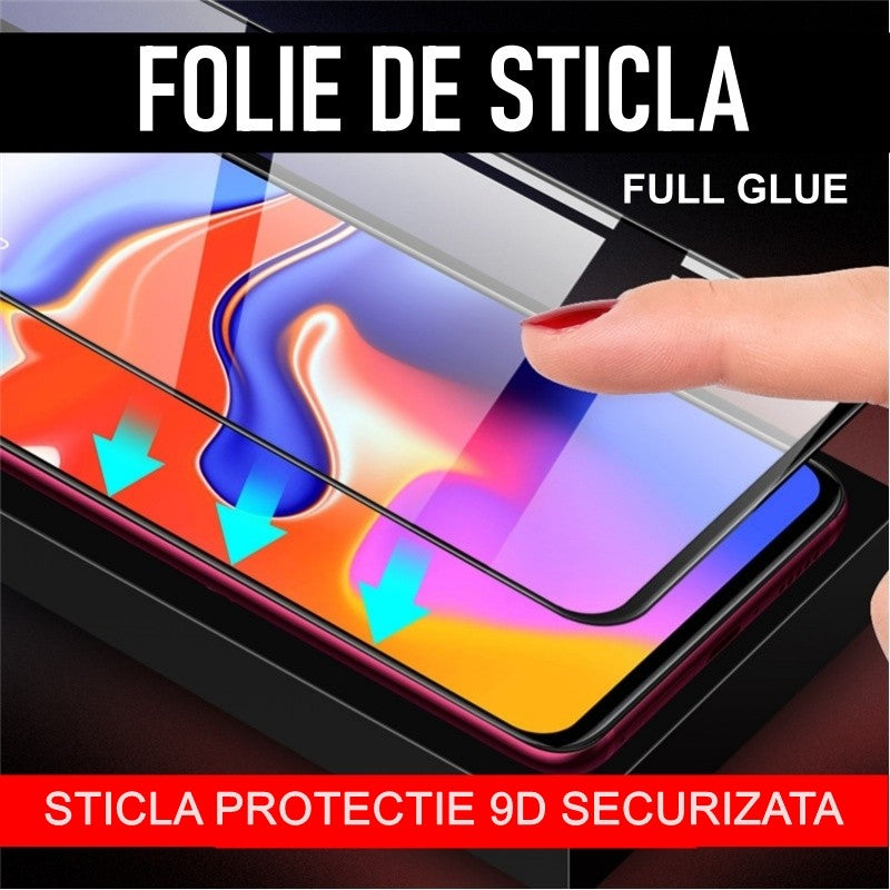 Folie Sticla Securizata Vivimall compatibil cu Moto E20 Full Glue Negru - vivimall.ro