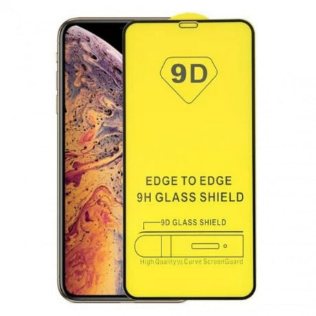 Folie sticlă securizată Vivimall pentru iPhone 16 Plus, Full Cover 9D, margini negre, vedere frontală