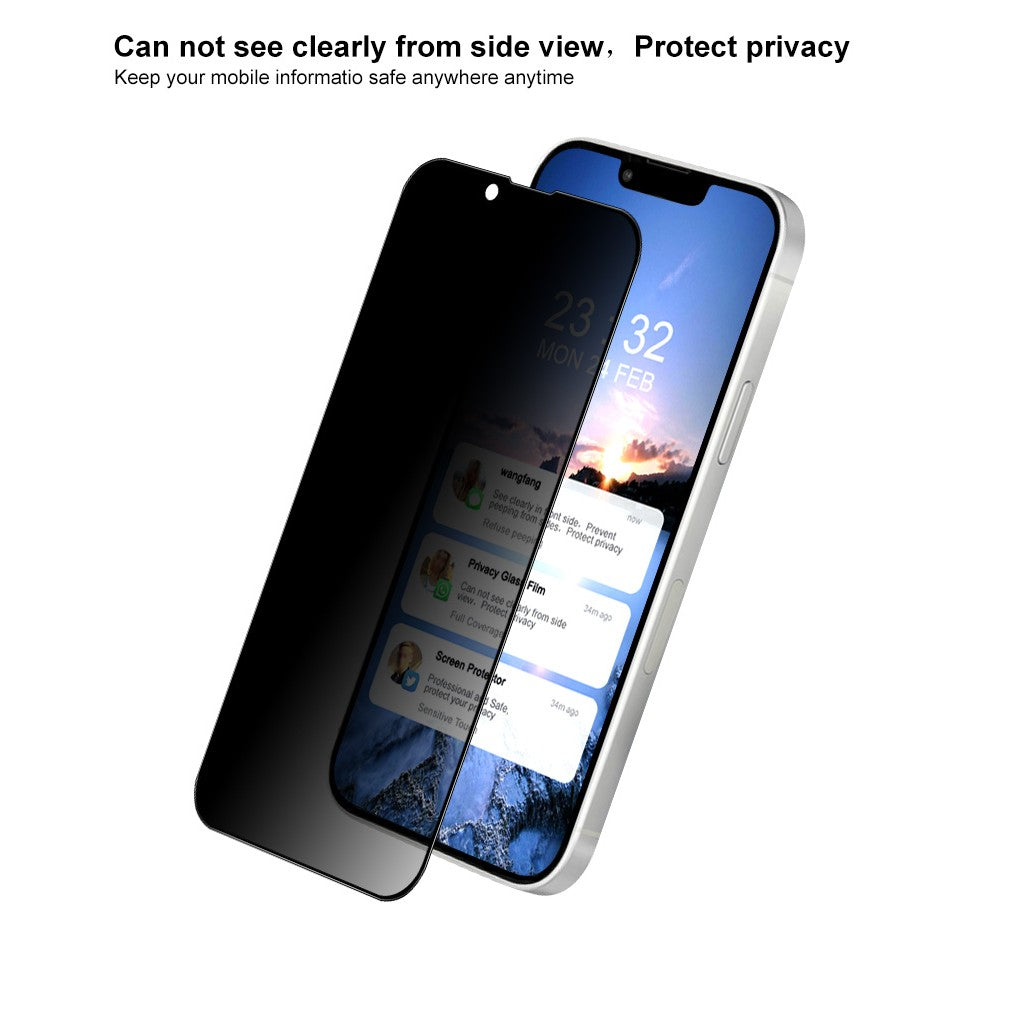Folie Sticla securizata Flippy compatibila cu Huawei P40 Lite 5G Full Glue Privacy Negru - vivimall.ro