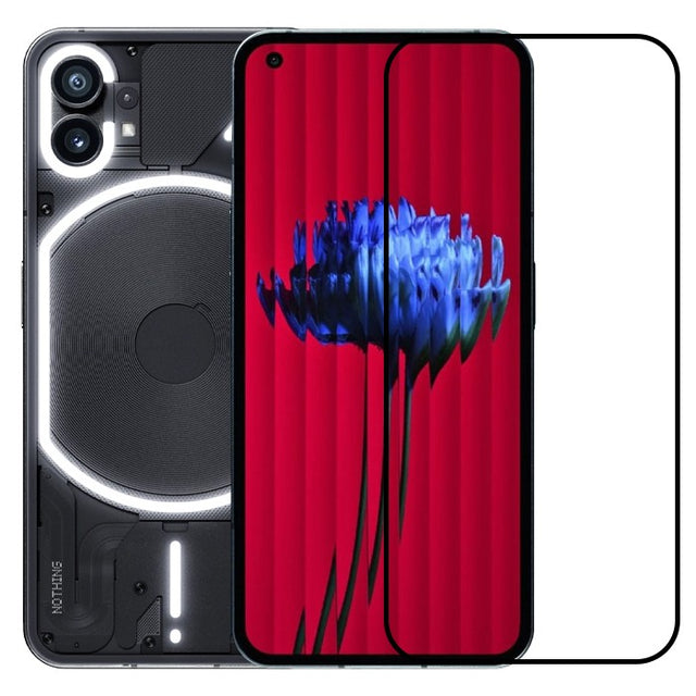 Folie Sticla Securizata, Vivimall, Compatibila cu Nothing Phone 1, Full Glue, Margini Negre, Transparent - vivimall.ro
