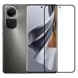 Folie Sticla Securizata, Vivimall, Compatibila cu Oppo Reno 10, Full Glue, Margini Negre, Transparent - vivimall.ro