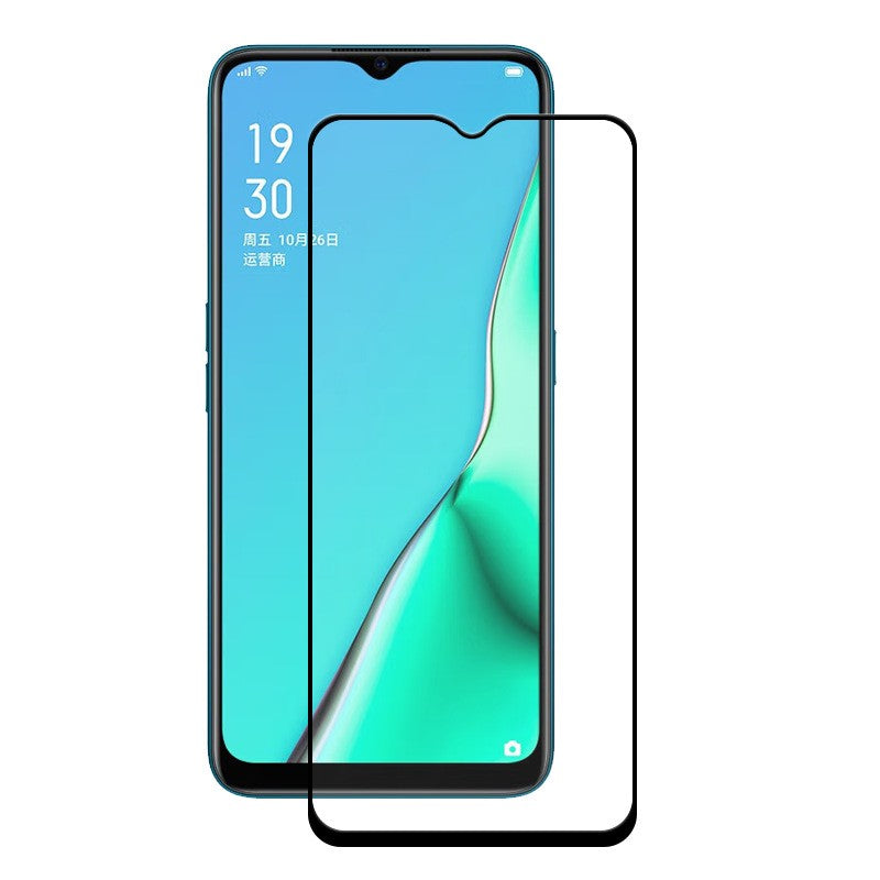 Protecție sticlă securizată Oppo Reno 11F, unghi lateral care evidențiază grosimea ultra-subțire