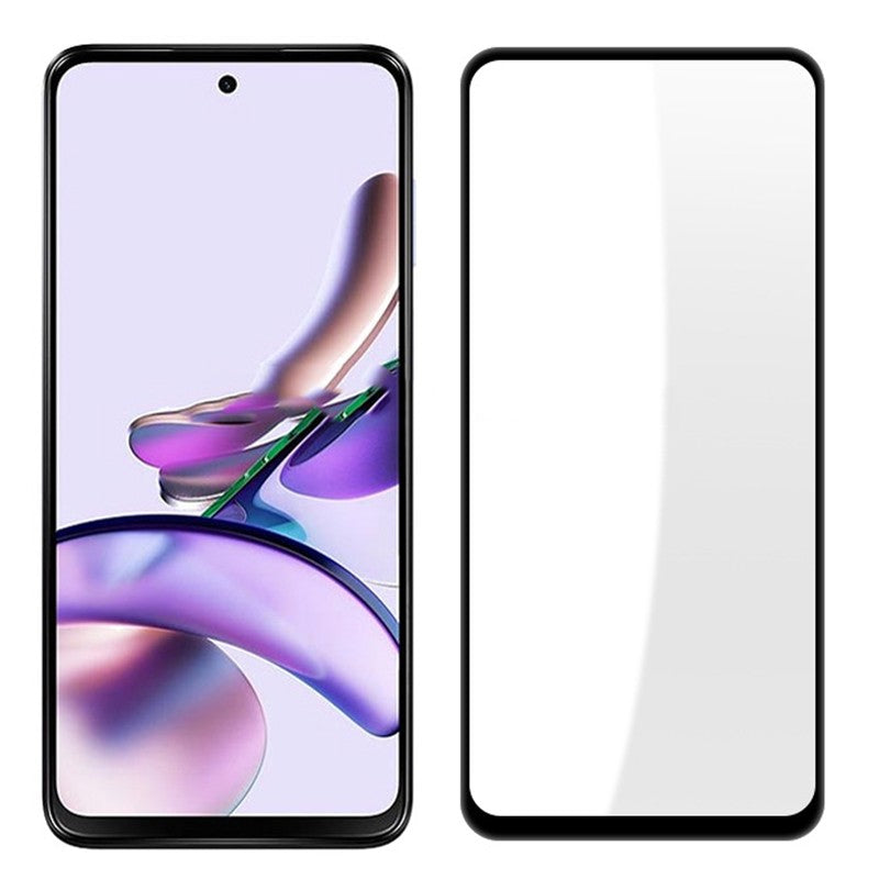 Folie Sticla Securizata pentru Motorola G13, Vivimall, Compatibila cu Motorola Moto g13, Full Glue, Margini Negre, Transparent - vivimall.ro