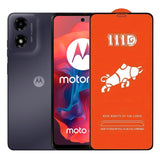 Folie Sticla Securizata pentru Motorola Moto G04, Vivimall, Sticla de Protectie Compatibila cu Motorola Moto G04, Full Cover 111D, HD, Margini Negre, Transparenta - vivimall.ro
