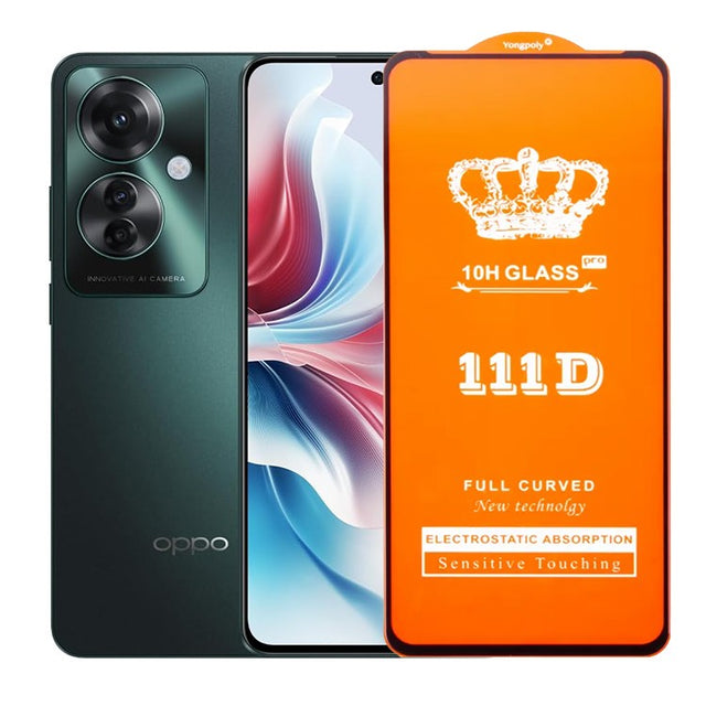 Folie Sticla Securizata pentru Oppo Reno 11F, Flippy, Sticla de Protectie Compatibila cu Oppo Reno 11F, Full Cover 111D, HD, Margini Negre, Transparenta - vivimall.ro