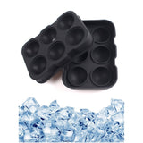 Forma pentru Gheata, Vivimall, 6 Forme Sferice, din Silicon, 17 x 12 x 6 cm, Negru - vivimall.ro