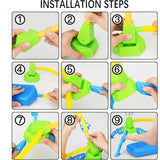 Jucarie pentru Copii, Vivimall, Lansator de Rachete cu Piciorul, un Singur Lansator, 3 Rachete cu Lumini, 40.5 cm Inaltime, Multicolor - vivimall.ro