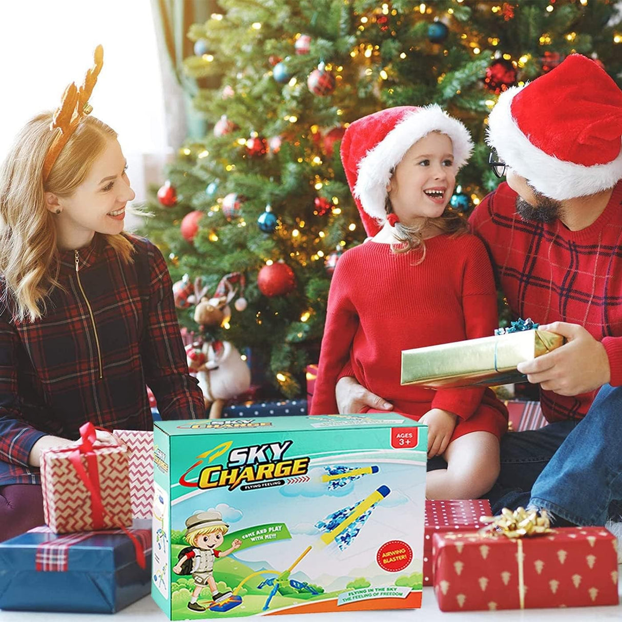 Jucarie pentru Copii, Vivimall, Lansator de Rachete cu Piciorul, un Singur Lansator, 4 Rachete Fara Lumini, 40.5 cm Inaltime, Multicolor - vivimall.ro