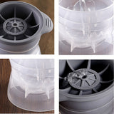 Forma cub de gheata, Vivimall, rotund, Polipropilena/Silicon, 11x7.5x7.8 cm, Gri - vivimall.ro