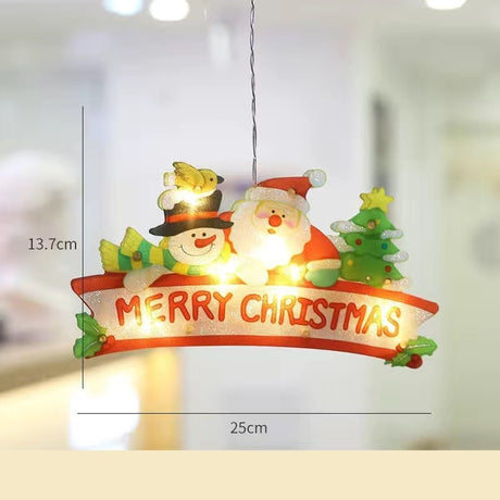 Decoratiune de Craciun pentru fereastra Vivimall, Merry Christmas, cu LED-uri, 24 cm, alb cald - vivimall.ro