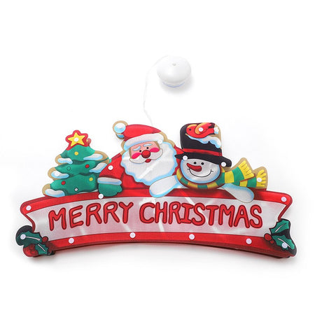 Decoratiune de Craciun pentru fereastra Vivimall, Merry Christmas, cu LED-uri, 24 cm, alb cald - vivimall.ro