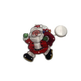 Decoratiune de Craciun pentru fereastra Mos Craciun cu sac, cu LED-uri, 22 cm, alb cald - vivimall.ro